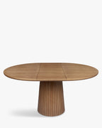 Table à manger extensible en frêne teinté noyer sobre avec salle à manger de style élégant