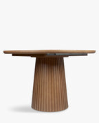 Table à manger extensible en frêne teinté noyer sobre avec salle à manger de style élégant