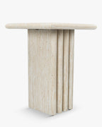 Table Basse/D'appoint en Métal Raffiné avec Silhouette Superposée Élégante Salon