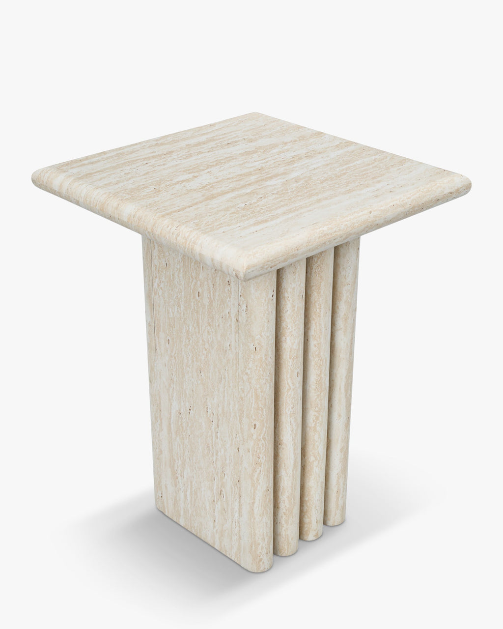 Table Basse/D'appoint en Métal Raffiné avec Silhouette Superposée Élégante Salon