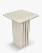 Table Basse/D'appoint en Métal Raffiné avec Silhouette Superposée Élégante Salon