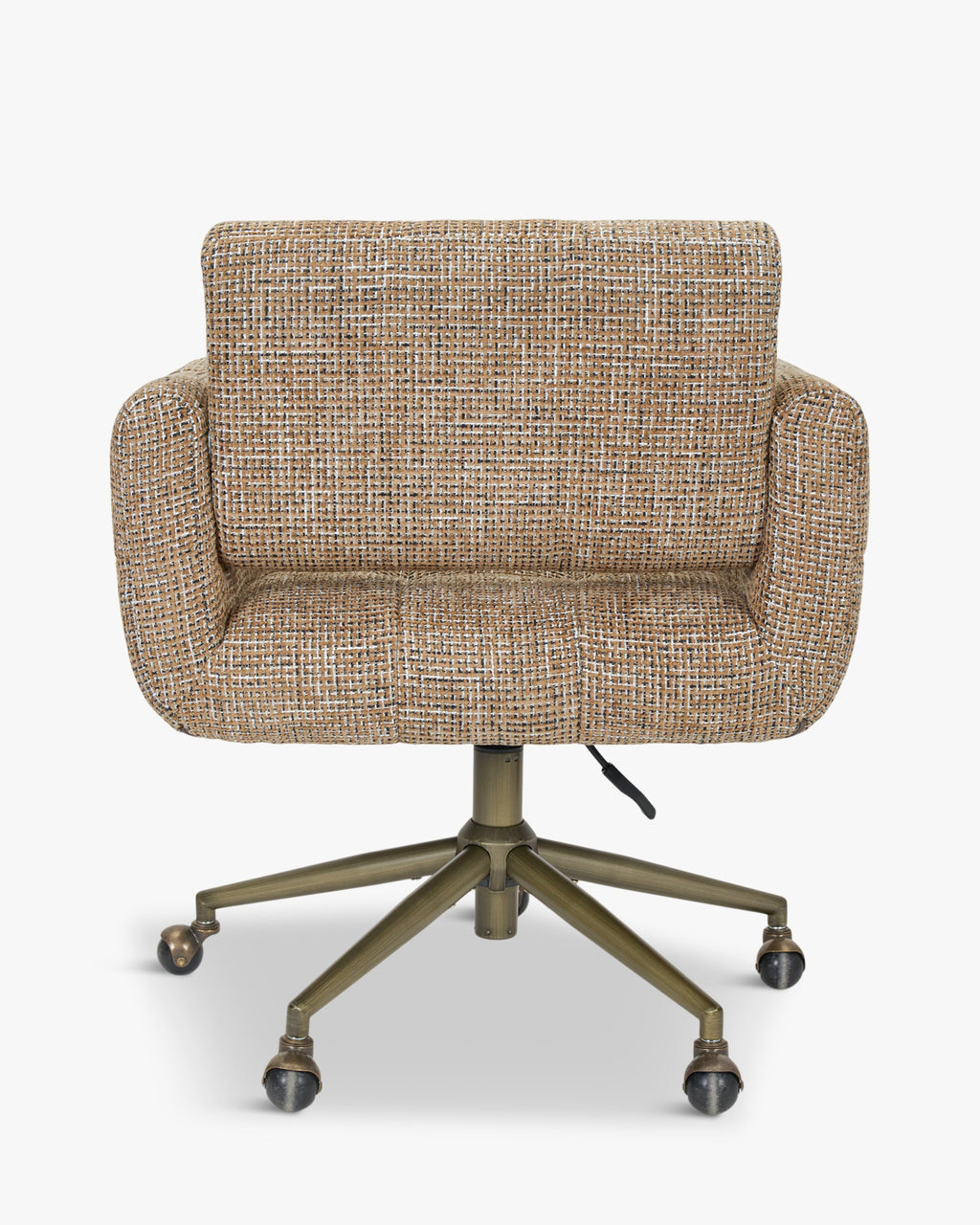 Chaise élégante en tweed avec dossier touffeté flottant Salon et salle à manger