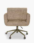 Chaise élégante en tweed avec dossier touffeté flottant Salon et salle à manger