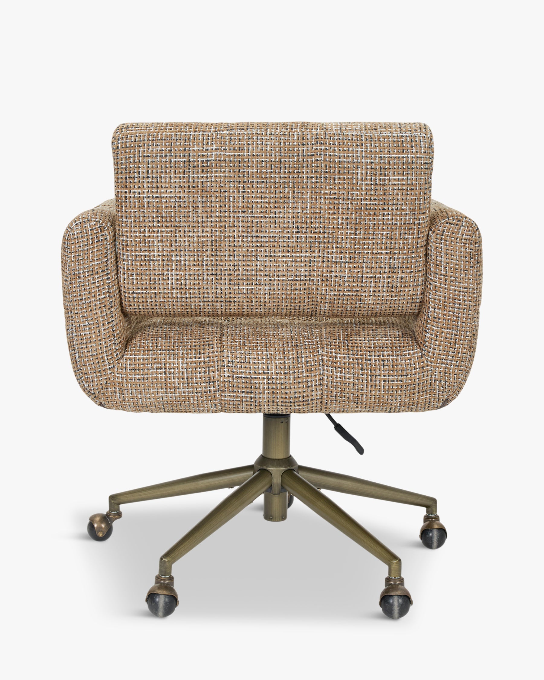 Chaise élégante en tweed avec dossier touffeté flottant Salon et salle à manger