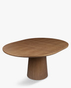 Table à manger extensible en frêne teinté noyer sobre avec salle à manger de style élégant