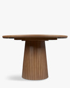 Table à manger extensible en frêne teinté noyer sobre avec salle à manger de style élégant